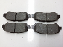 Image of Disc Brake Pad Set (Rear). A set of disc brake pads. image for your 2017 Toyota Tundra 4.6L V8 A/T 4WD SR Extended Cab Pickup Fleetside 